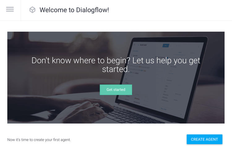 Izveidot opciju Dialogflow