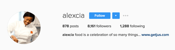 Virs sava profila biogrāfijas varat skatīt savu Instagram sekotāju skaitu.