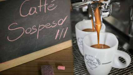 Ko nozīmē kafijas pakāršana? Caffé Sospeso: neapoliešu tradīcija piekārt kafiju