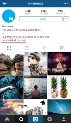 Mudiniet lietotājus noklikšķināt uz saites, kas novirzīs viņus uz rakstu, kas saistīts ar Instagram fotoattēlu.
