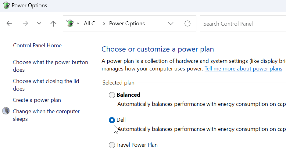 izveidot pielāgotu enerģijas plānu operētājsistēmā Windows 11