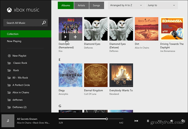 Xbox mūzikas tīmekļa saskarne
