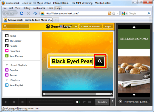 meklēt Grooveshark for Black Eyed Peas
