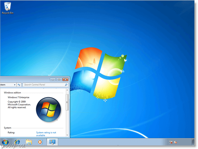 Windows 7 uzņēmums, darbojas kā vhd