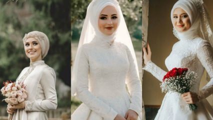 Līgavas galvassegu modeļi 2019. gada hidžābu modē 