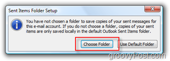 Iestatīt Sūtīt pasta mapi iMAP kontam programmā Outlook 2007