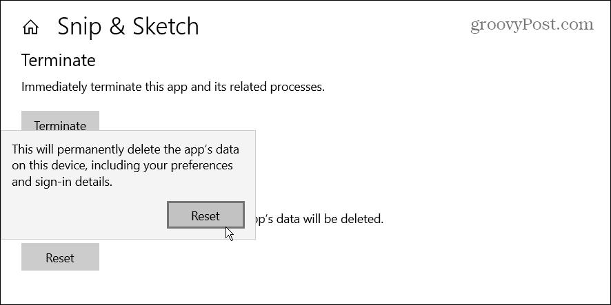 Labojiet Snip un Sketch, kas nedarbojas operētājsistēmā Windows