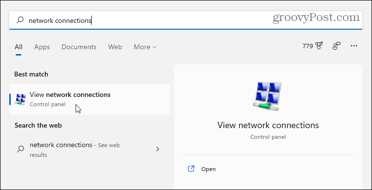 tīkla savienojumi Windows 11