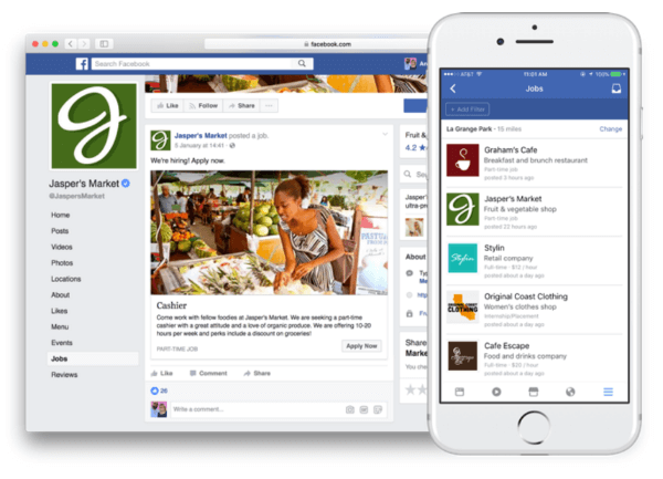 Facebook izlaiž jaunas funkcijas, kas ļauj ievietot darba sludinājumus un pieteikties tieši uz Facebook.