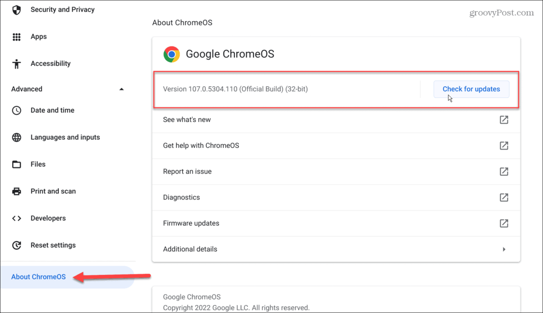 Skārienpaliktnis nedarbojas Chromebook datorā