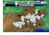 Tornado ASV dienvidaustrumu attēli, izmantojot Google Earth