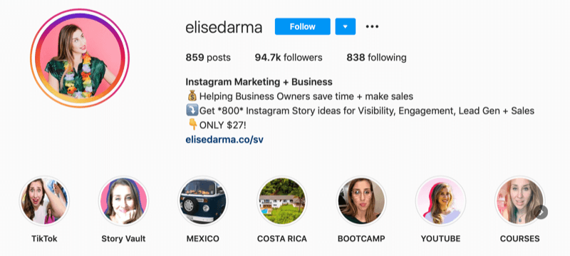 Elise Darma Instagram profils