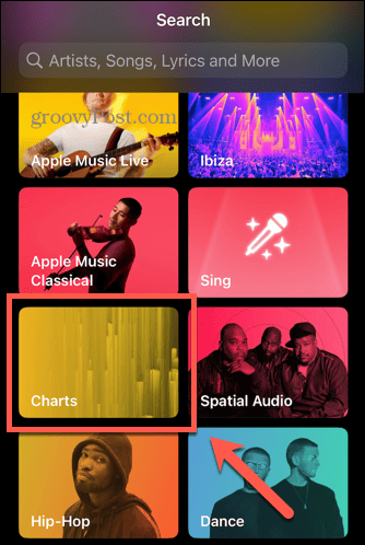 Apple mūzikas topu kategorija