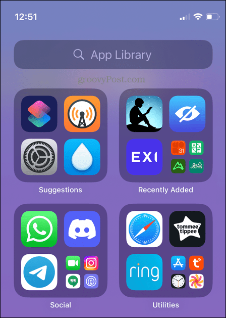 iphone lietotņu bibliotēka