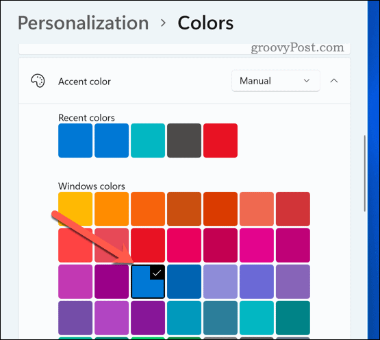 Iestatiet loga apmales krāsu operētājsistēmā Windows 11