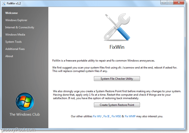 Izlabot 50 bieži sastopamās Windows 7 problēmas ar FixWin [groovyReview]