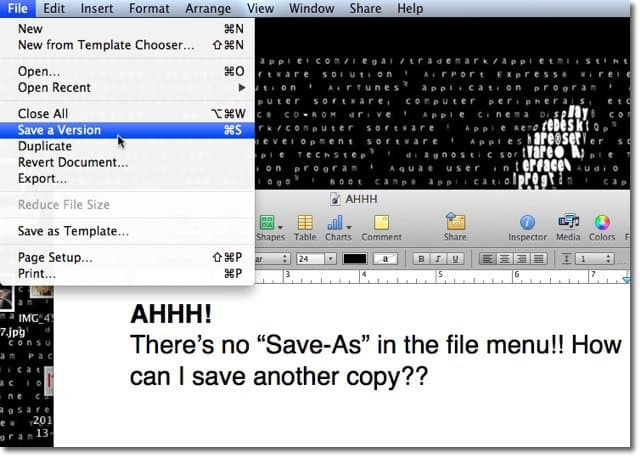 Mac OS X Lion: saglabājiet tāpat kā versijas