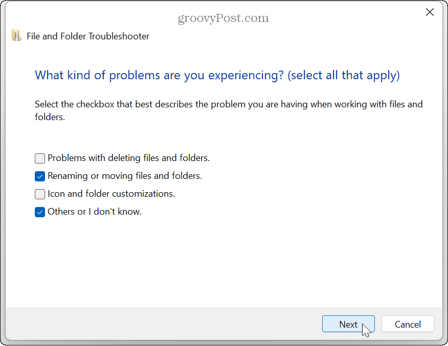 Zip kļūda operētājsistēmā Windows 11