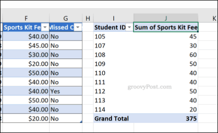 Excel šarnīra tabula ar vispārīgo šūnu numuru formatējumu