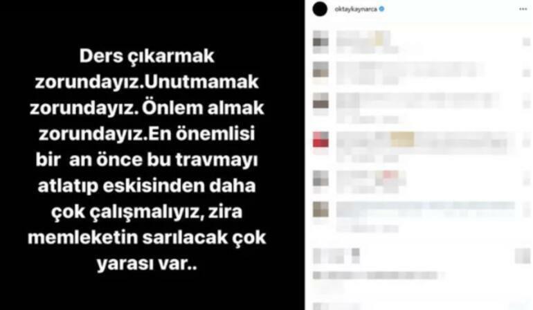 Oktay Kaynarca Instagram ziņa